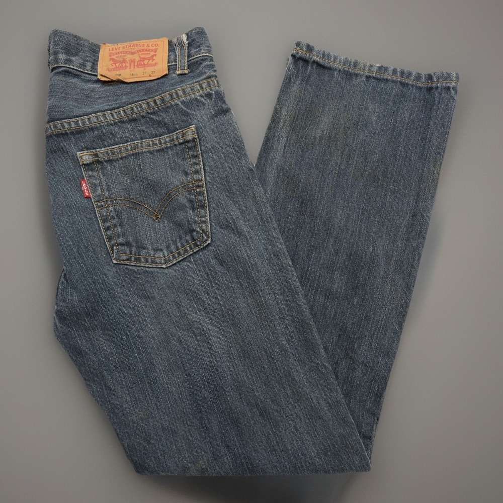 Levi's 505 Boys' 14 Regular 27X27 (27x26.5) Fit Jeans Straight Denim Pants